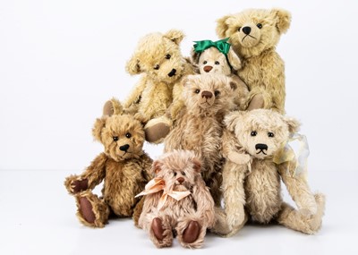 Lot 41 - Seven artist teddy bears