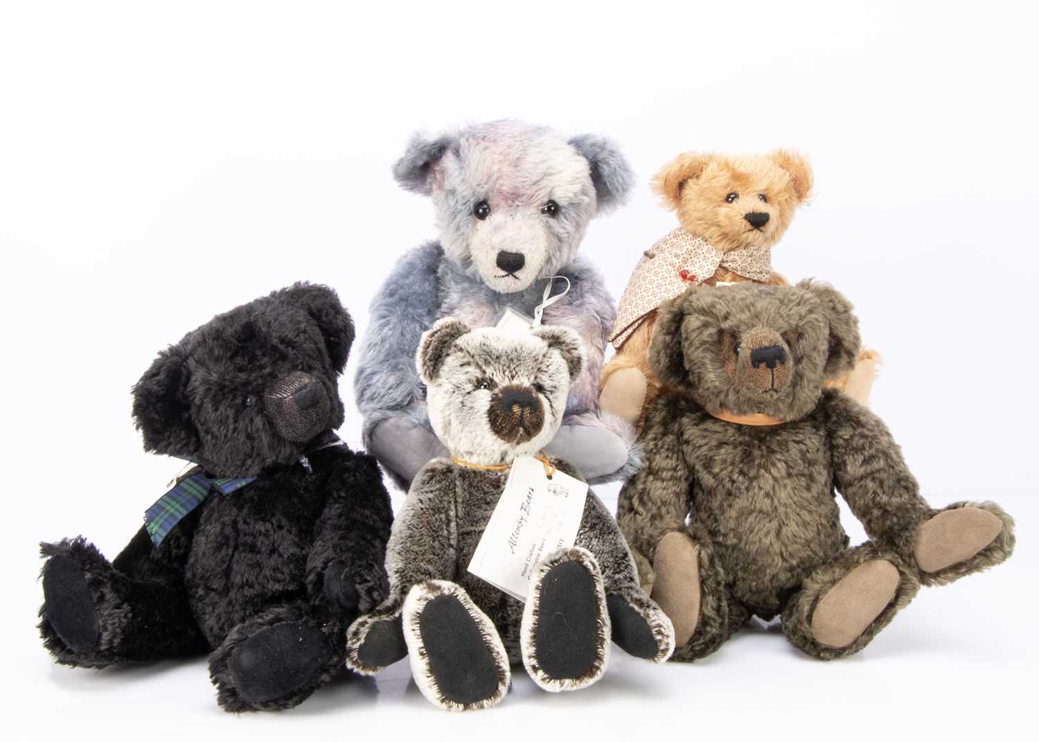 Lot 78 - Five artist teddy bears