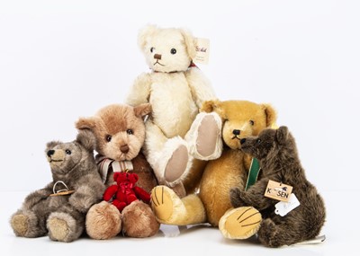 Lot 120 - Six German collectors teddy bears