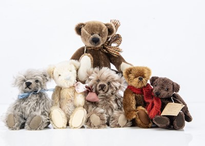 Lot 123 - Six small artist teddy bears