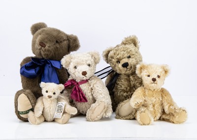 Lot 126 - Five artist teddy bears