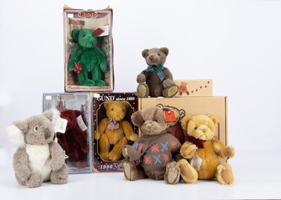 Lot 127 - Seven Gund teddy bears