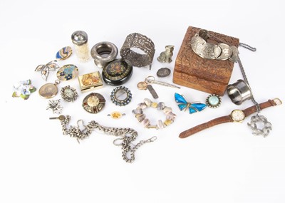 Lot 230 - A collection of silver and costume jewellery