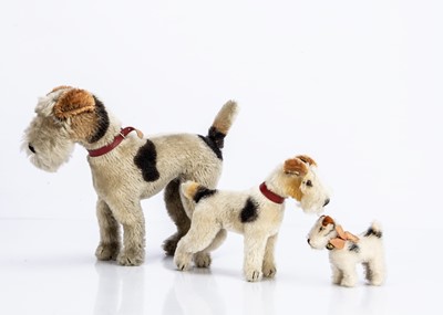 Lot 152 - Three 1950s Steiff Foxy Fox terrier dogs