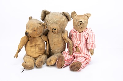 Lot 187 - Two bald British teddy bears