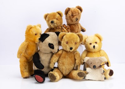 Lot 198 - Seven post-war British teddy bears