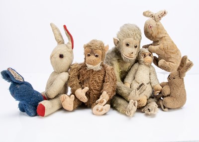 Lot 201 - Seven soft toy animals