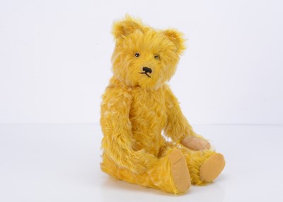 Lot 258 - A rare Rudolf Hass frosted golden mohair teddy bear, circa 1930