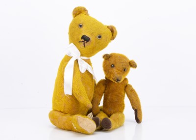 Lot 322 - Two golden mohair teddy bear