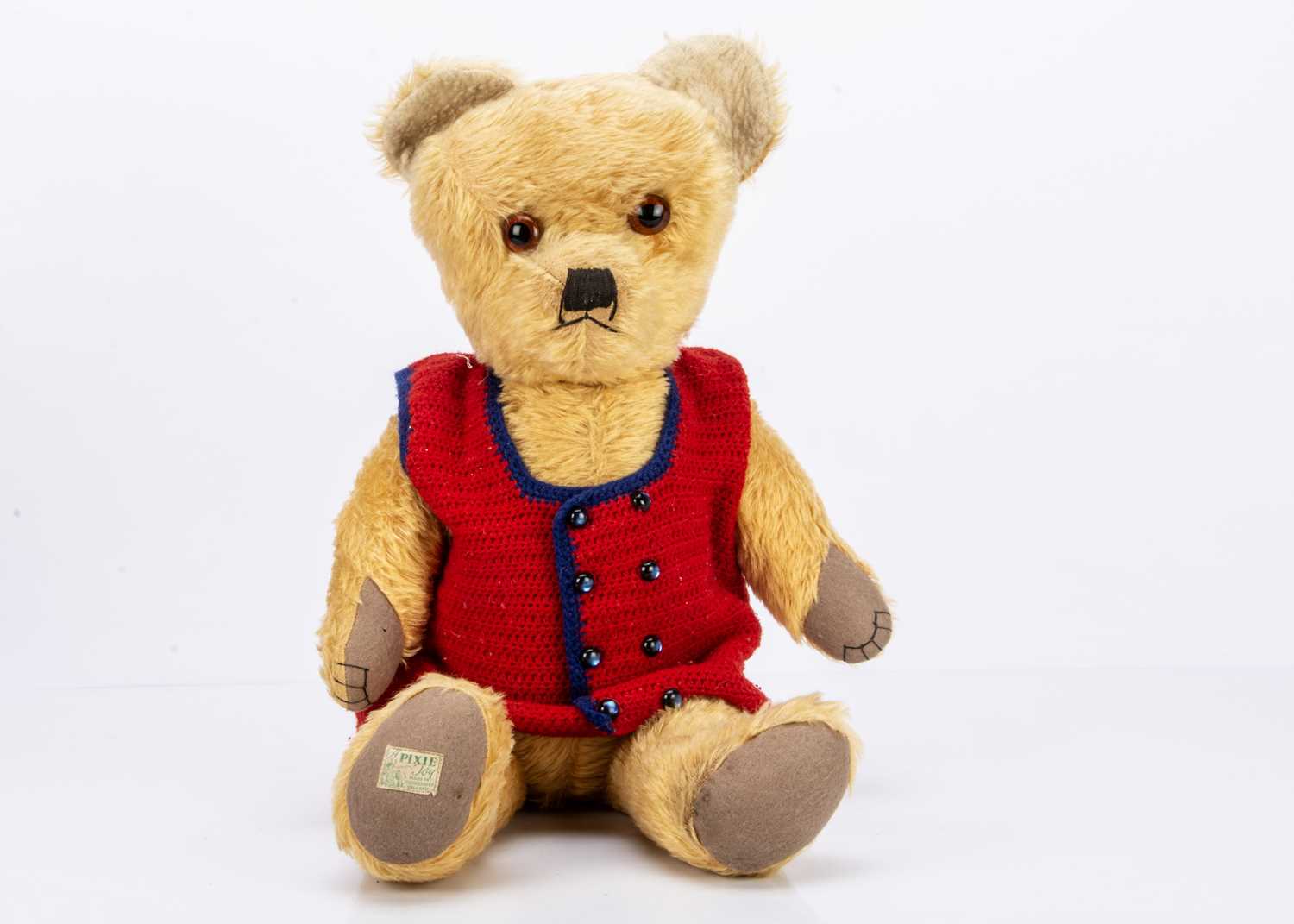 Lot 324 - A post-war Pixie Toys teddy bear,