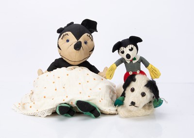 Lot 329 - A 1930s Minnie Mouse soft toy