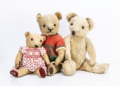 Lot 337 - Three Chad Valley teddy bears