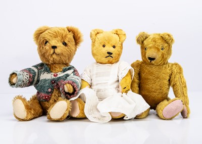 Lot 353 - Three Continental teddy bears