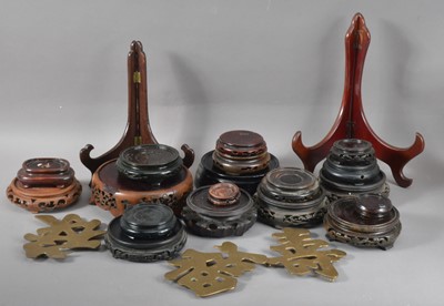 Lot 103 - A collection of Chinese hardwood stands