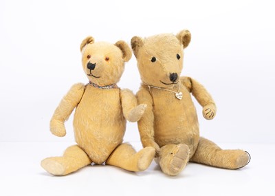 Lot 379 - Two 1930s Chiltern-type teddy bears