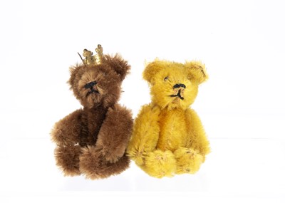 Lot 383 - Two post-war Schuco miniature teddy bears