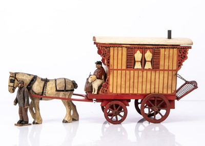 Lot 402 - A rare Forest Toys of Brockenhurst Gypsy caravan