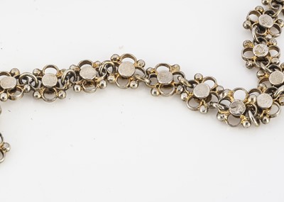Lot 254 - A silver and silver gilt guard chain