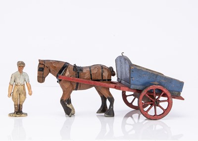 Lot 411 - A Forest Toys of Brockenhurst tipping farm cart