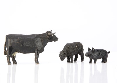 Lot 422 - Three Forest Toys of Brockenhurst black farm animals