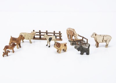 Lot 431 - Forest Toys of Brockenhurst sheep, plain wood terrier and other make wooden dogs