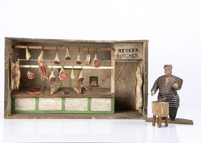 Lot 476 - A late 19th century English folk-art Resker Butcher shop