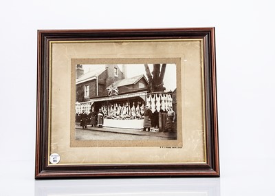 Lot 477 - A late 19th century photograph of John Bedser Family Butcher in Esher, Surrey