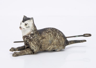 Lot 496 - A German painted tinplate toy cat