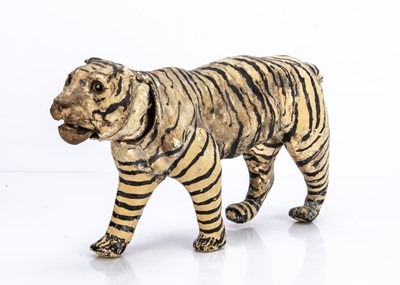 Lot 497 - A late 19th century French papier-mâché nodding tiger