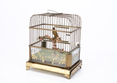 Lot 498 - A rare singing canary in birdcage automaton