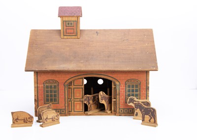 Lot 538 - A rare Converse wooden Red Robin Farm barn circa 1900