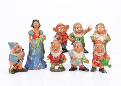 Lot 557 - Terracotta garden Snow White and the Seven Dwarves