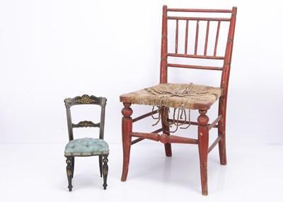 Lot 600 - A doll’s and a child’s chair