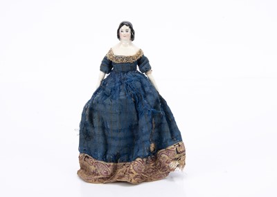 Lot 613 - An 19th century German china shoulder head doll