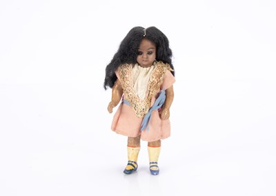 Lot 652 - A Simon & Halbig bisque headed black girl dolls’ house doll