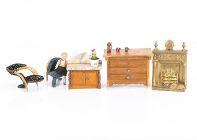 Lot 666 - Antique dolls’ house furniture