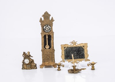 Lot 669 - German gilt dolls’ house chattels