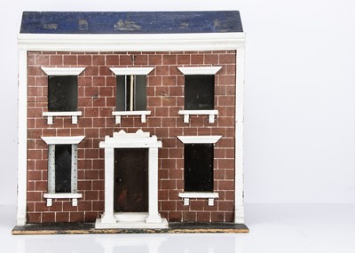 Lot 682 - An early 20th English toyman’s wooden dolls’ house