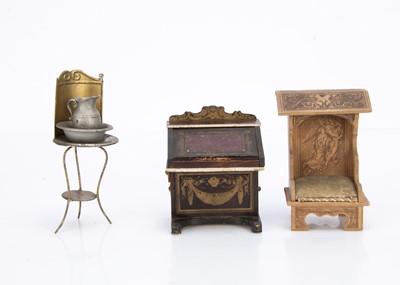 Lot 693 - Three pieces of German dolls’ house furniture