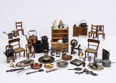 Lot 755 - Various dolls’ house furniture and chattels