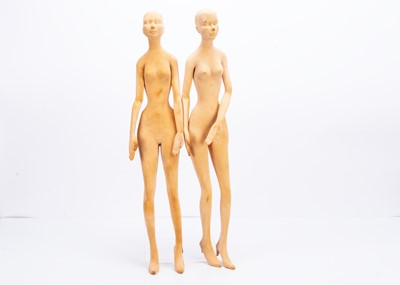 Lot 775 - Two French 1960s foam rubber small size mannequins