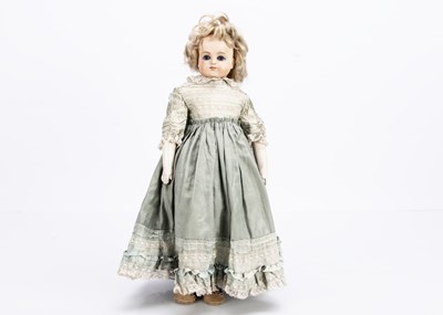 Lot 785 - A German late 19th century composition shoulder-head doll