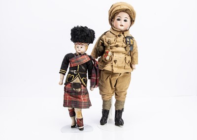 Lot 787 - Two dolls in 1st World War uniforms