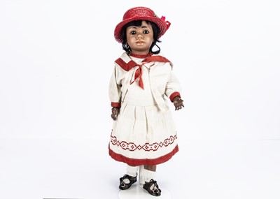 Lot 790 - A rare Simon & Halbig black 1358 child doll