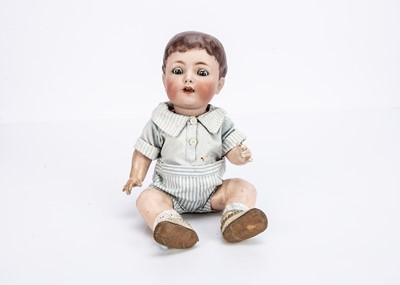 Lot 793 - A rare Franz Schmidt 1257 character baby with brown painted moulded hair