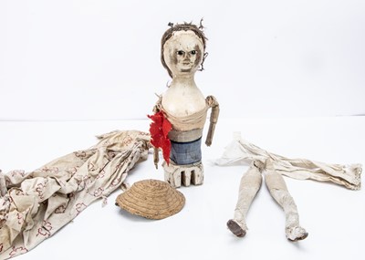 Lot 801 - A late 18th century English wooden doll