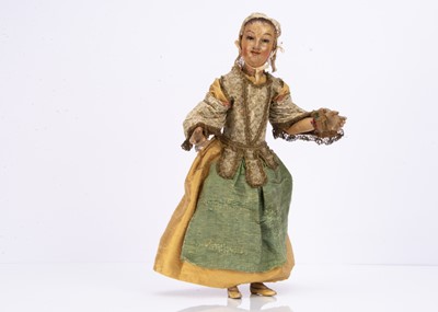 Lot 807 - A rare late 18th century Continetal wooden doll