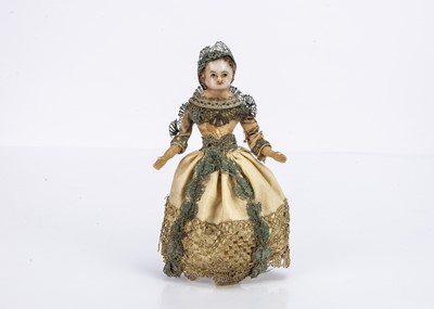 Lot 811 - An early 19th century Continental beeswax religious figure