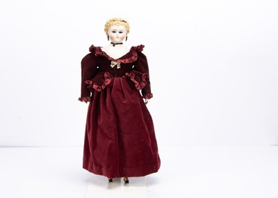 Lot 833 - An Alt, Beck & Gottschalck bisque shoulder-head doll with glass eyes