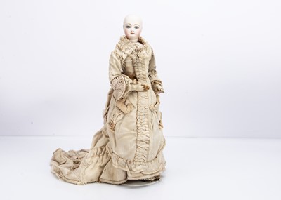 Lot 844 - A Jumeau pressed bisque swivel head fashionable doll